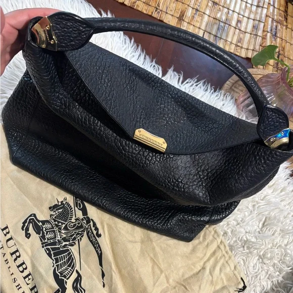 Burberry Textured Black Hobo Bag - Picture 7 of 8